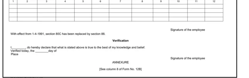 Writing section 1 of form 12b in excel format