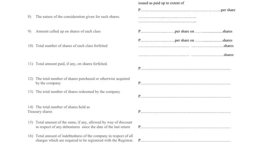 Filling out part 5 in cipa company registration forms