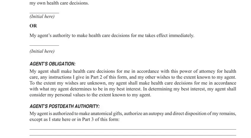 Part # 4 of completing advance health care directive form 3 1
