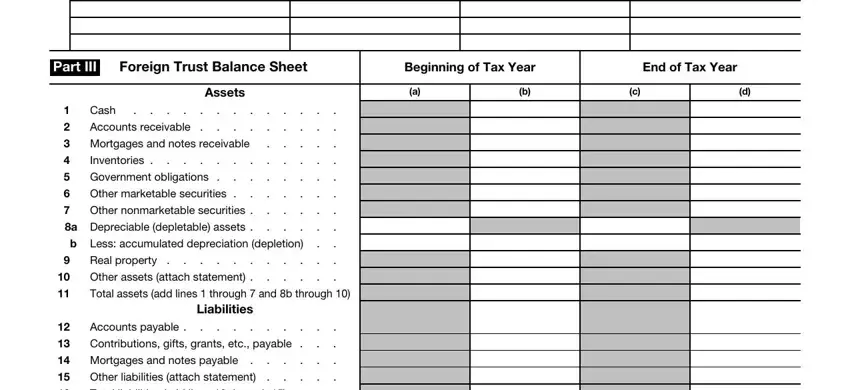 Filling out part 5 of 2020 Form IRS 3520-A Fill Online