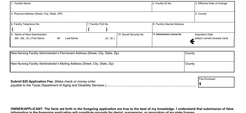 Part no. 1 in submitting illinois change of administrator form