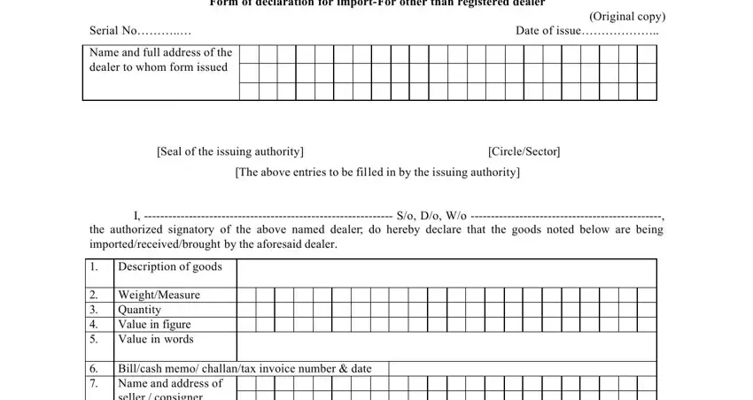 Filling out section 5 of form 39 download