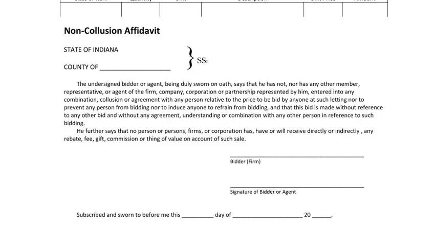 A way to complete proposal materials form template portion 2