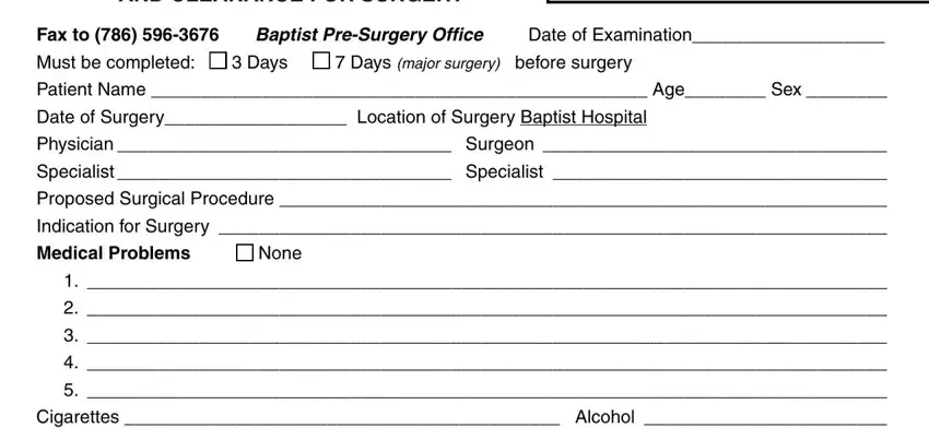 pre op surgery forms completion process clarified (part 1)