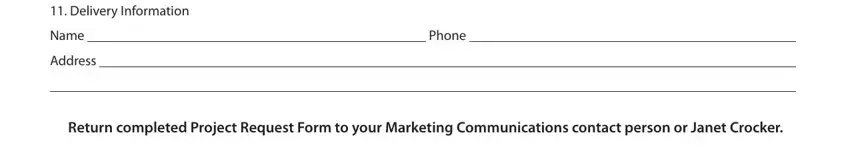 The way to fill in marketing request form pdf part 3