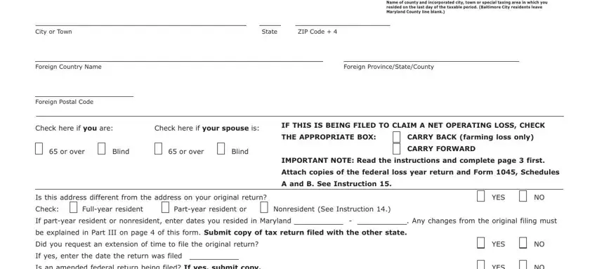 Step no. 2 for completing amended maryland tax return 2020
