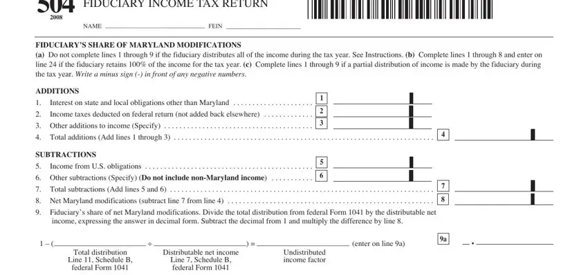 Step # 4 of submitting maryland 504 instructions 2019