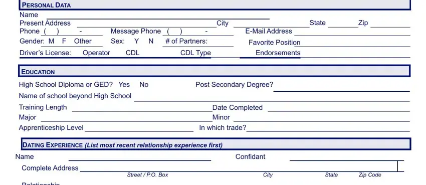 relationship application form writing process explained (part 1)