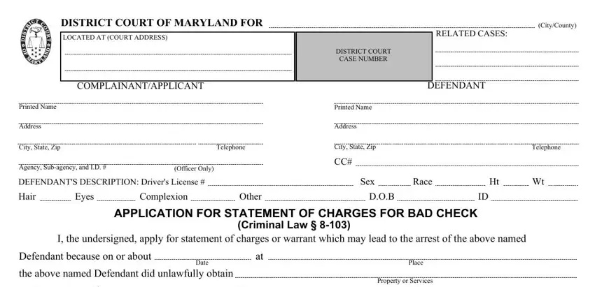 maryland application statement charges conclusion process shown (part 1)