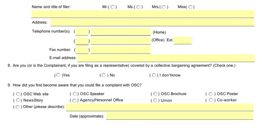 Part no. 3 of completing form osc online