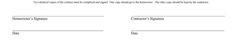 Homeowners Signature Contractors, DO NOT SIGN THIS CONTRACT IF THERE, and Two identical copies of the inside massachusetts contract contractor