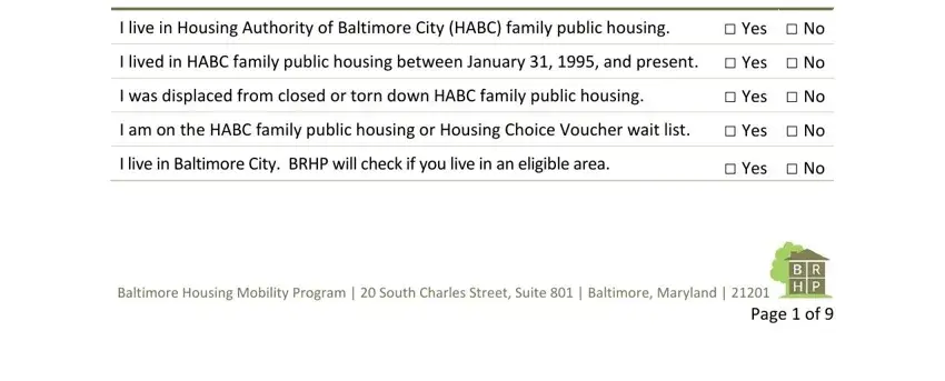 I live in Baltimore City BRHP will, I am on the HABC family public, and Page  of of Mbq Voucher Program Form