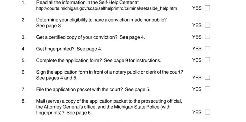 Find out how to fill in conviction michigan set stage 1