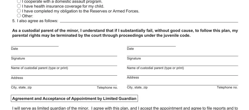 Filling in section 4 of Form Pc 652