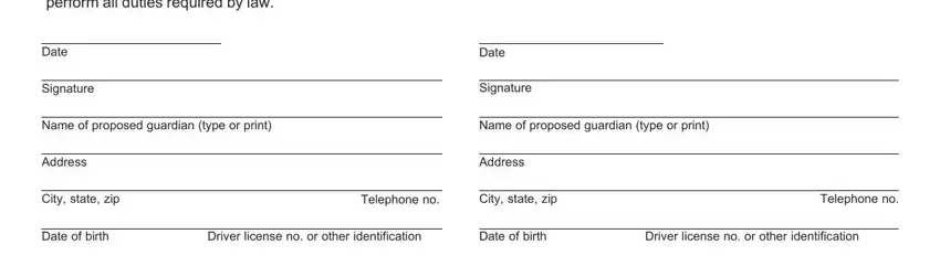 Filling in section 5 of Form Pc 652