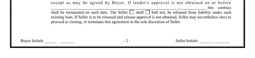 Completing section 5 of wyoming real estate purchase and sale agreement form