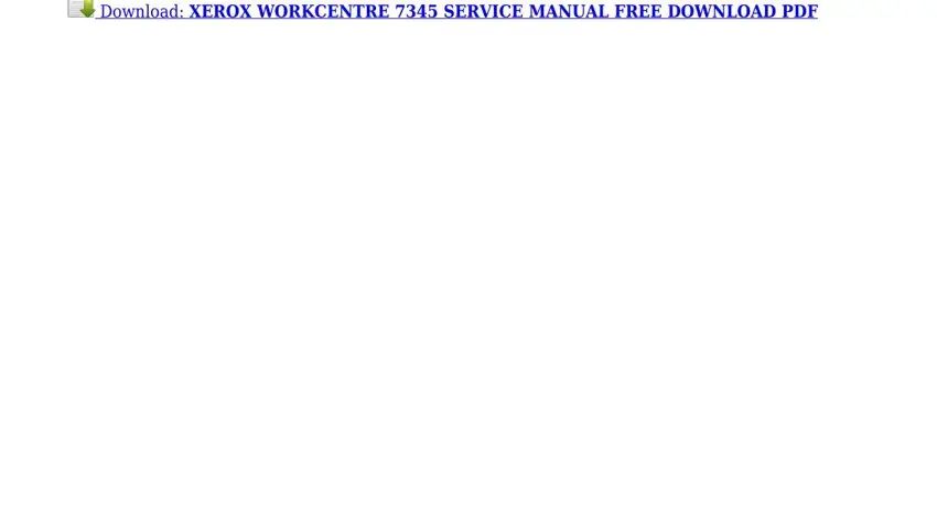 Part no. 1 in completing xerox 7345 service manual