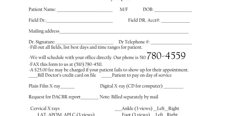 Tips on how to prepare chiropractic radiology report template stage 1