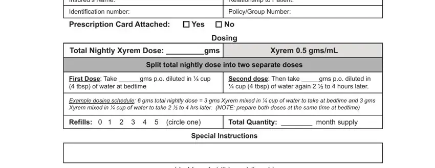 Stage no. 2 for filling in xyrem order form pdf