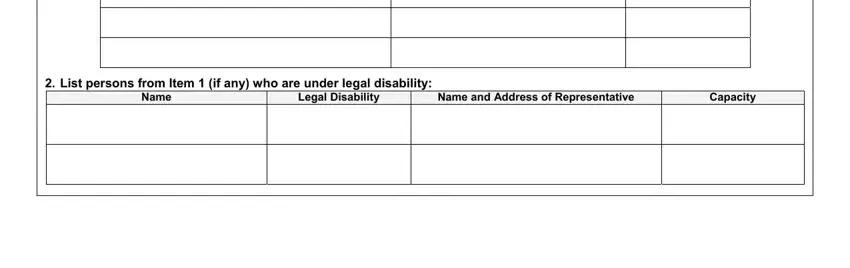 Legal Disability, Name and Address of Representative, and Name inside fillable fs form 5394