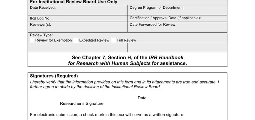 Writing section 1 of irb yosanirb application pdf