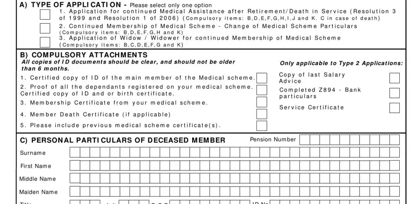 Filling in section 1 in z583 form download