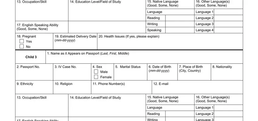 Stage no. 4 of completing form biodata online