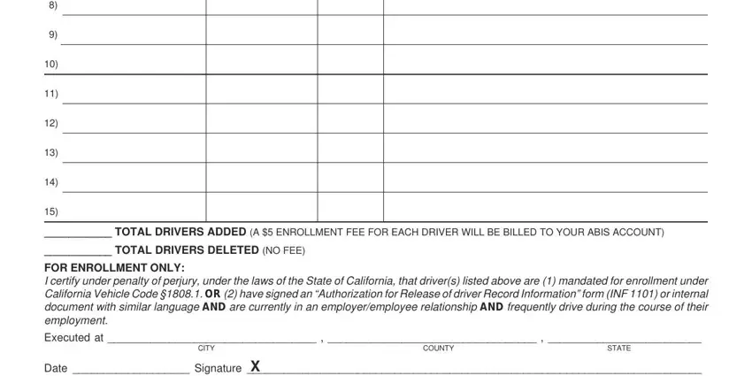 Part number 2 of completing commercial employer pull notice enrollment or deletion of drivers