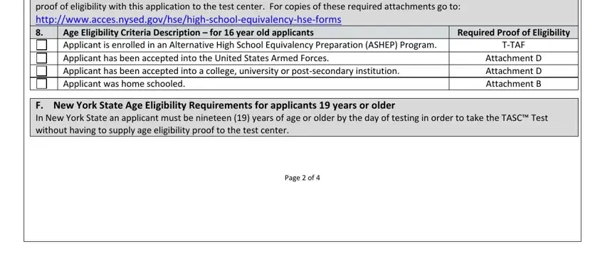 Part # 3 of filling out tasc form pdf