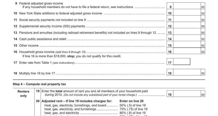 Filling in part 3 in Tax Form 214