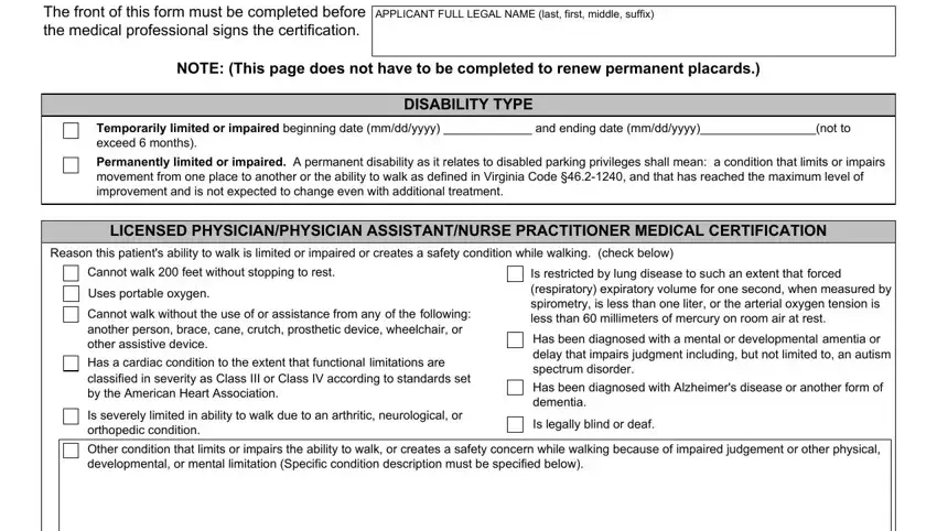 dmv handicap parking permit application form writing process explained (part 3)