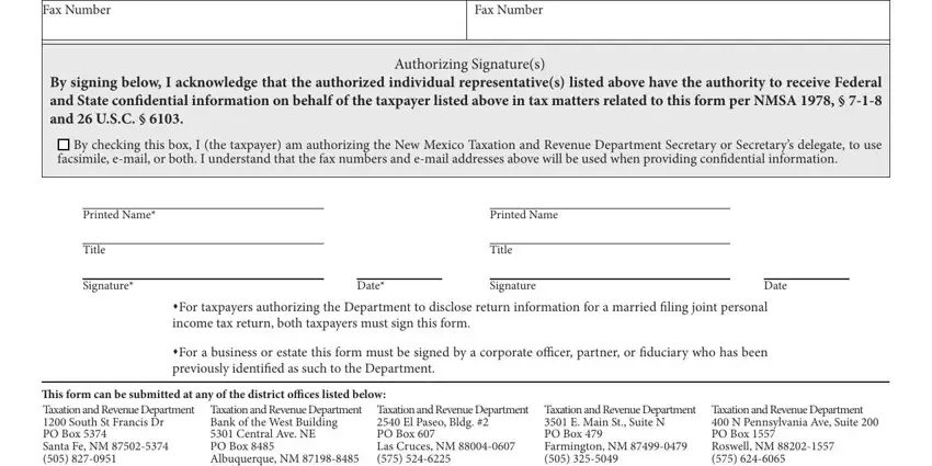 Printed Name Title Signature, Fax Number, and This form can be submitted at any of acd 31102 instructions