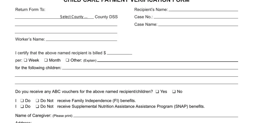 Completing segment 1 of abc voucher application online