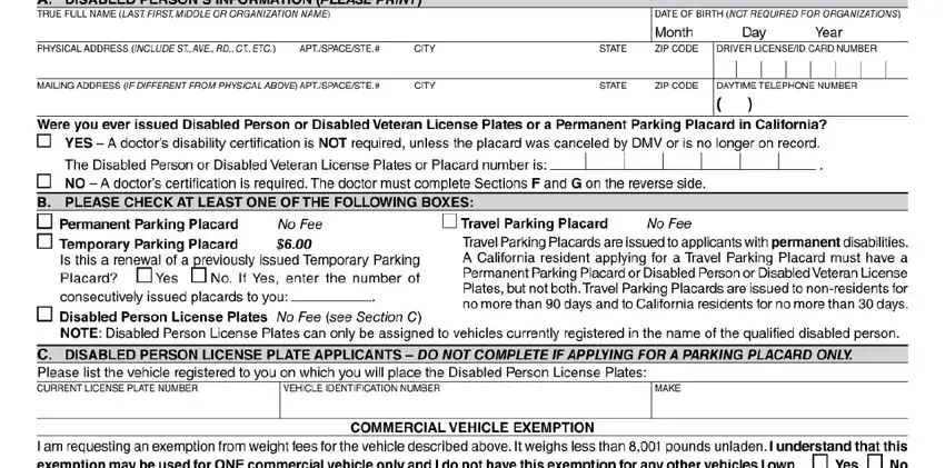 How to fill out dmv form reg 195 step 1