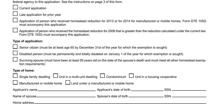 How to fill in Dte 105A Form part 1