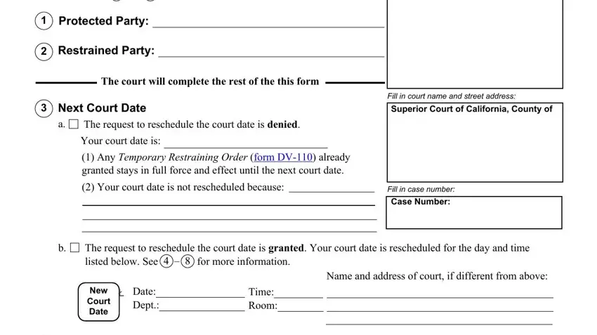 Stage no. 1 in filling in california 116 form