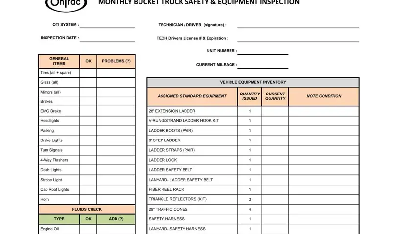 Find out how to complete Bucket Truck Safety Inspection Checklist part 1
