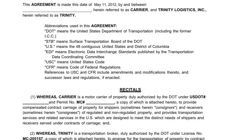 carrier broker agreement conclusion process detailed (part 1)