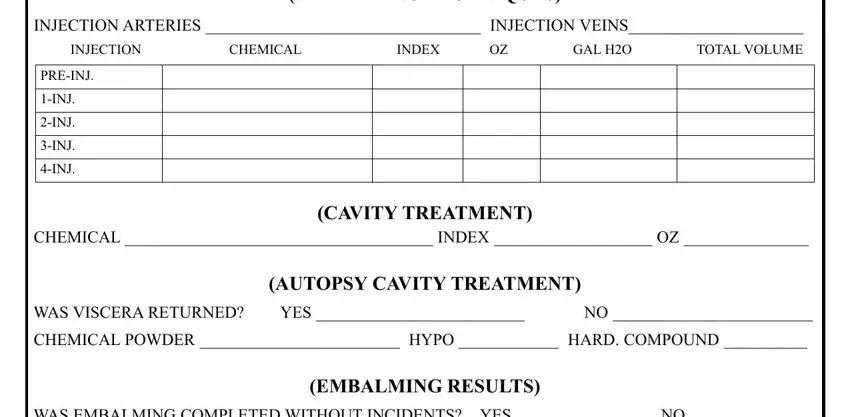 Writing part 2 in embalming case form