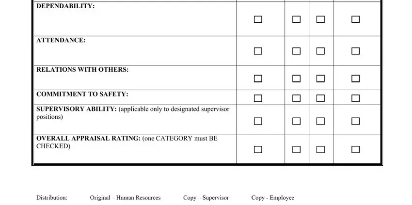 How one can fill in appraisal form for teachers step 2