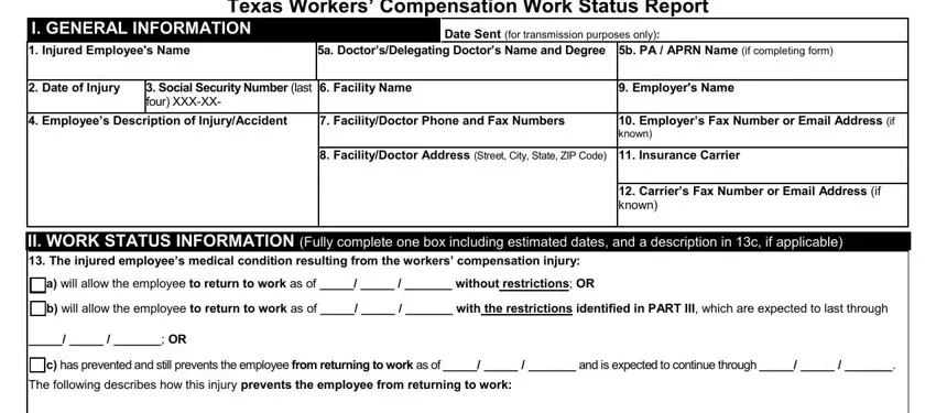How one can complete texas workers compensation work stage 1