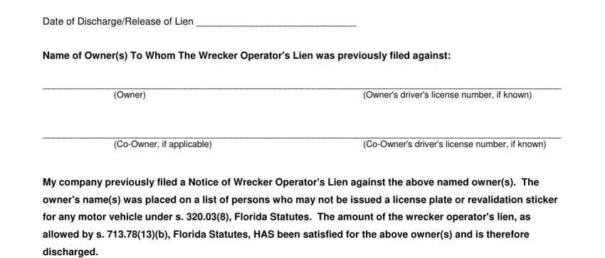 Owner, My company previously filed a, and CoOwners drivers license number if of 82497