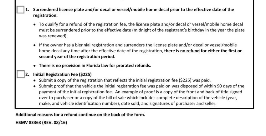 The best way to prepare florida license plate refund form stage 2