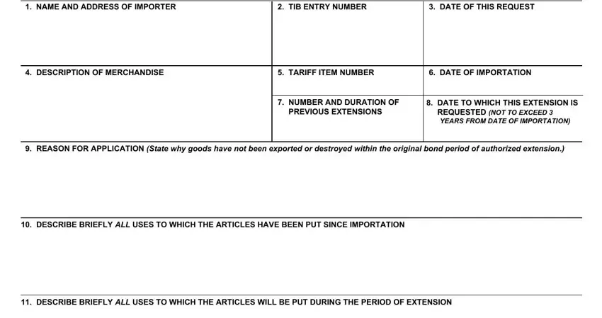 How you can fill in Cbp Form 3173 step 1