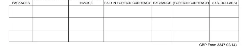 Part number 3 in submitting Cbp Form 3347