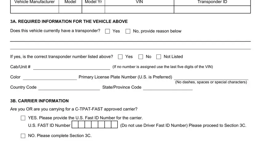 Step no. 3 of submitting Cbp Form 339C