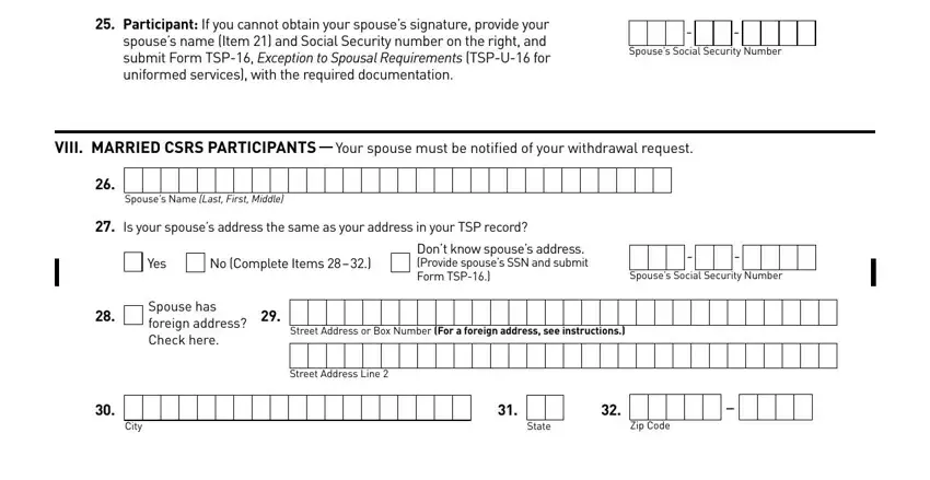 Yes, Street Address Line, and State inside tsp partial request form