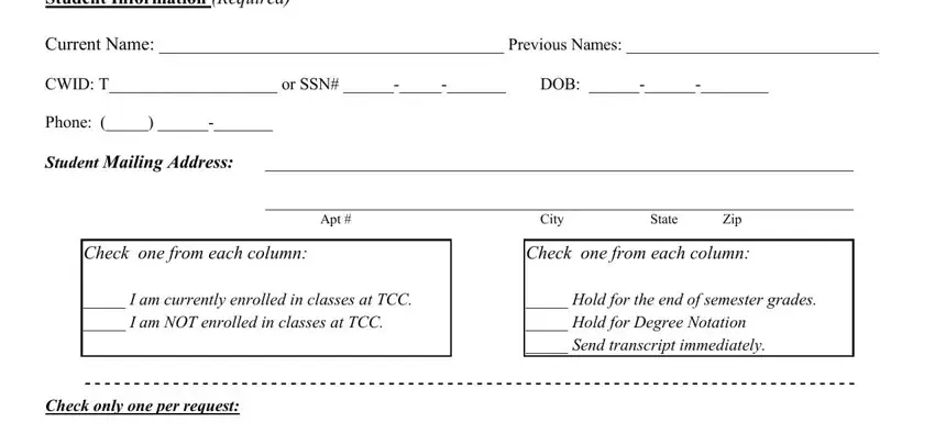 The way to fill out Enrollment step 1