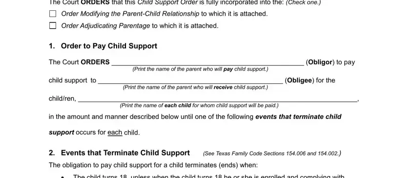 Learn how to fill in tx child support order online part 1