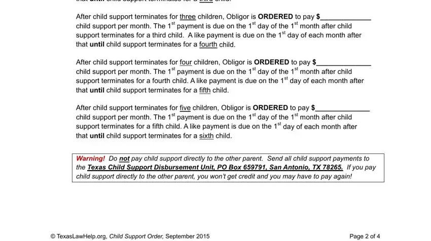 Tips on how to complete tx child support order online part 3